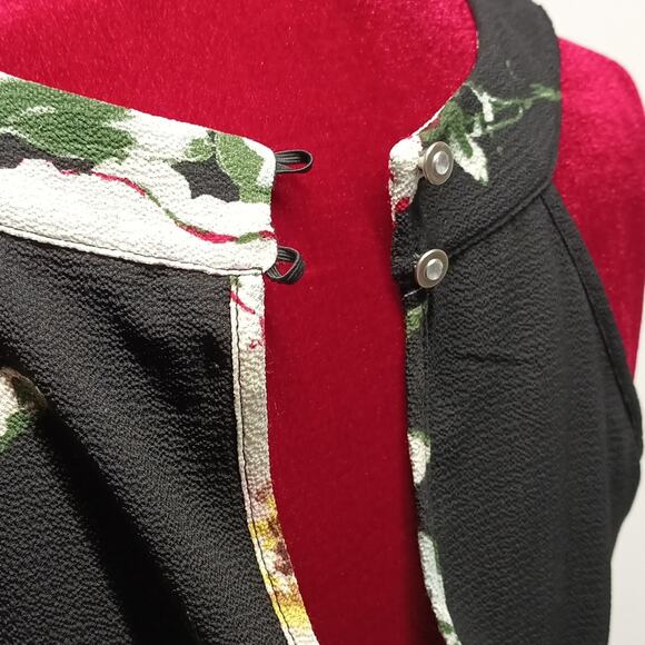 women's floral black halter sleeveless long skirt Rompers/ jumpsuit size M EUC - Picture 10 of 15